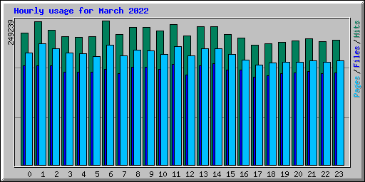 Hourly usage for March 2022