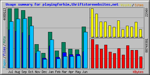Usage summary for playingforhim.thriftstorewebsites.net